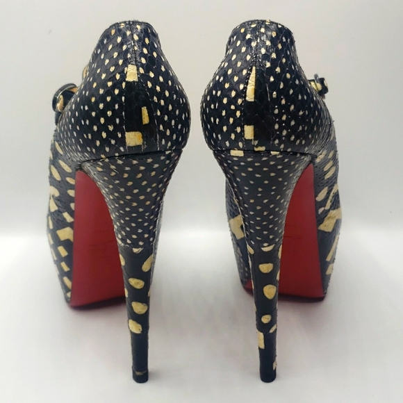 Christian Louboutin size 40 color black and white 100% AUTHENTIC - Picture 3 of 13
